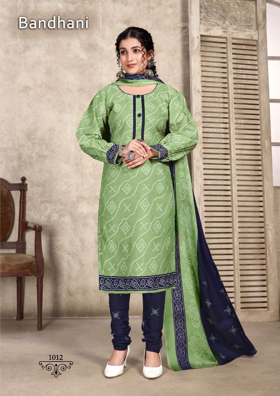 BANDHANI BY SKT SUITS 1001 TO 1012 SERIES BEAUTIFUL FESTIVE SUITS COLORFUL STYLISH FANCY CASUAL WEAR & ETHNIC WEAR SOFT COTTON PRINT DRESSES AT WHOLESALE PRICE