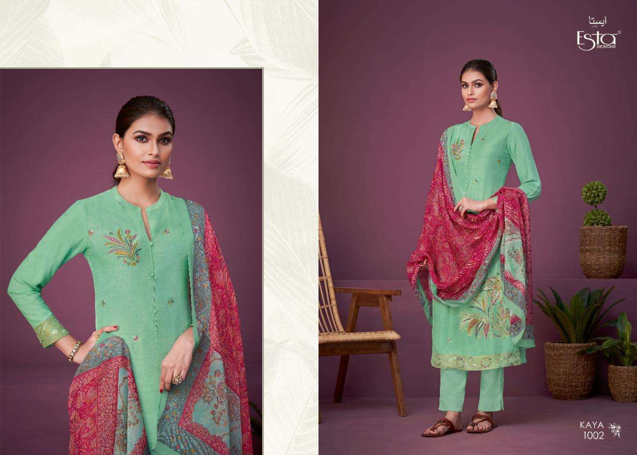 KAYA BY ESTA DESIGNS 1001 TO 1006 SERIES DESIGNER FESTIVE SUITS COLLECTION  BEAUTIFUL STYLISH FANCY COLORFUL