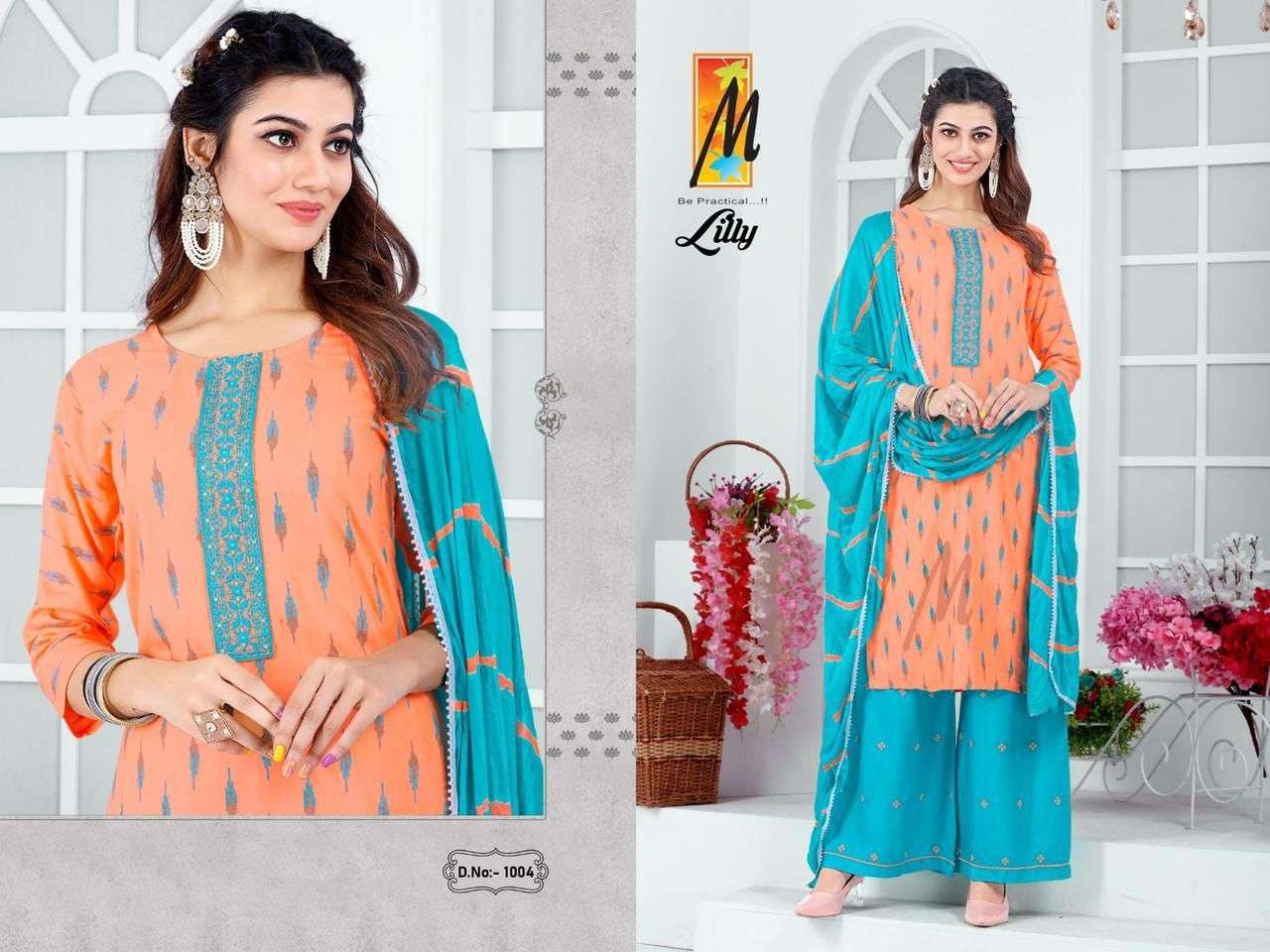 LILLY BY MASTER 1001 TO 1008 SERIES DESIGNER SUITS COLLECTION BEAUTIFUL STYLISH COLORFUL FANCY PARTY WEAR & OCCASIONAL WEAR HEAVY RAYON DRESSES AT WHOLESALE PRICE