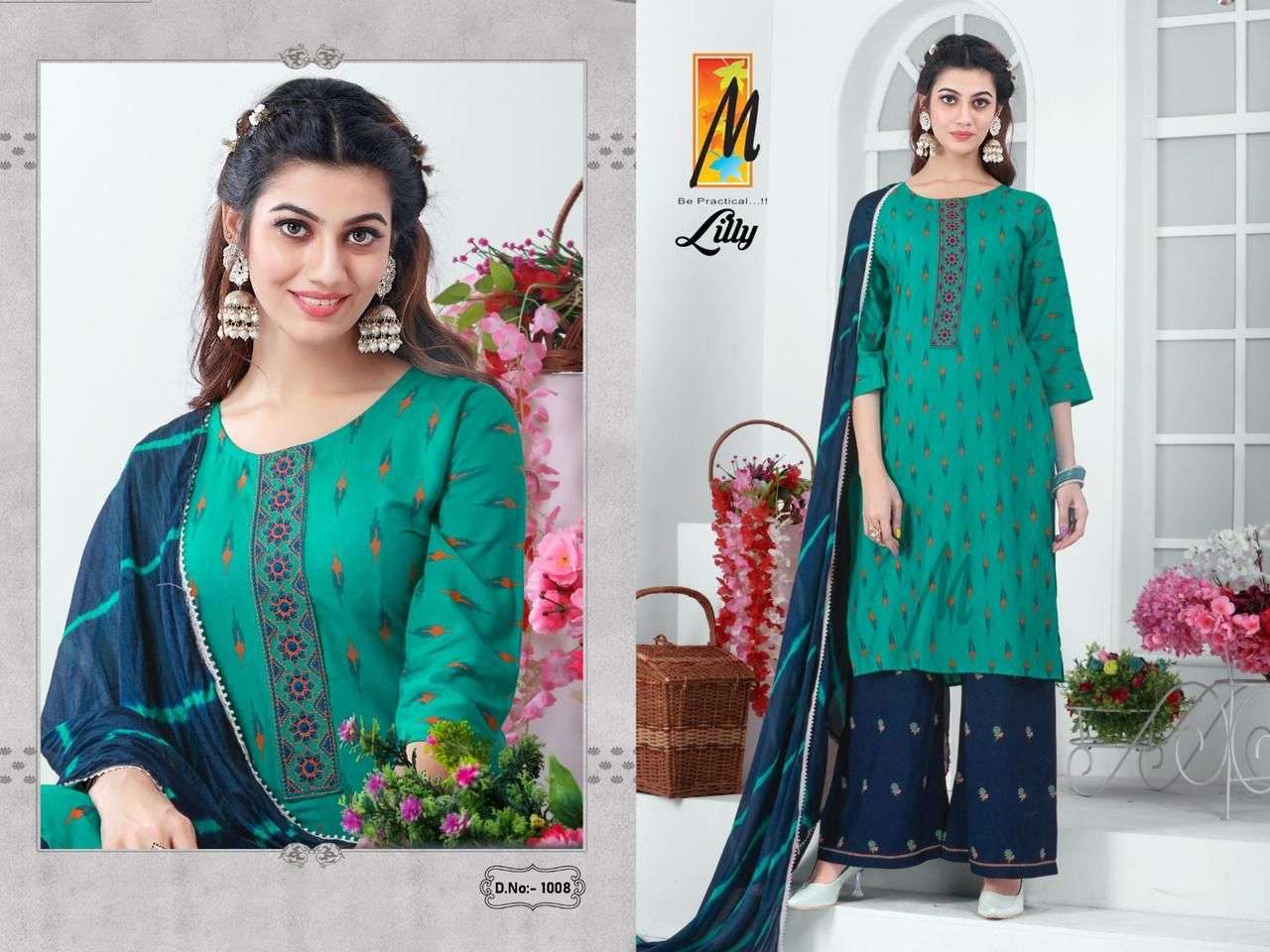 LILLY BY MASTER 1001 TO 1008 SERIES DESIGNER SUITS COLLECTION BEAUTIFUL STYLISH COLORFUL FANCY PARTY WEAR & OCCASIONAL WEAR HEAVY RAYON DRESSES AT WHOLESALE PRICE