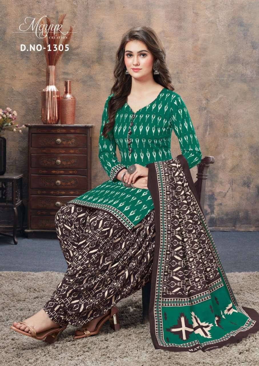 IKKAT VOL-13 BY MAYUR CREATION 1301 TO 1310 SERIES BEAUTIFUL STYLISH SUITS FANCY COLORFUL CASUAL WEAR & ETHNIC WEAR & READY TO WEAR COTTON PRINTED DRESSES AT WHOLESALE PRICE