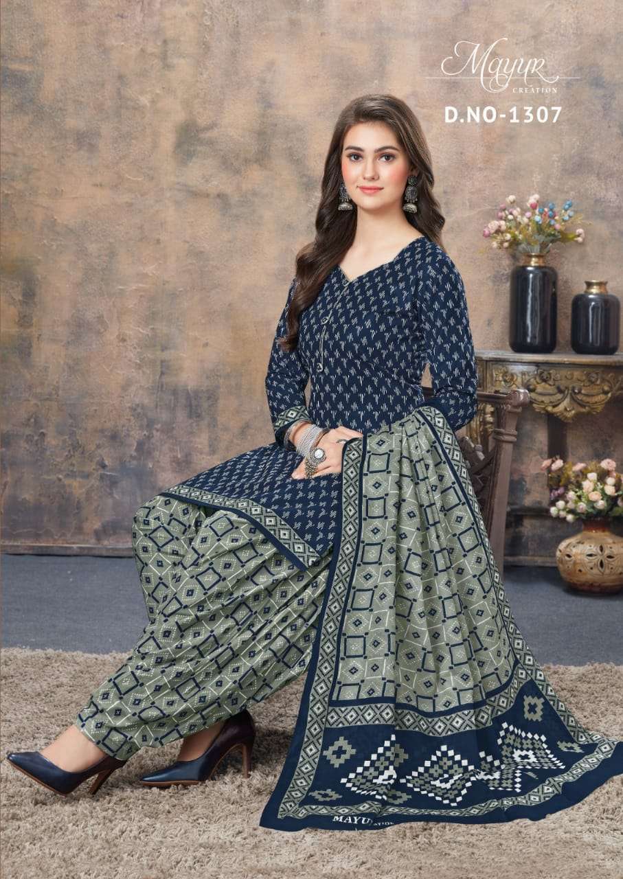 IKKAT VOL-13 BY MAYUR CREATION 1301 TO 1310 SERIES BEAUTIFUL STYLISH SUITS FANCY COLORFUL CASUAL WEAR & ETHNIC WEAR & READY TO WEAR COTTON PRINTED DRESSES AT WHOLESALE PRICE