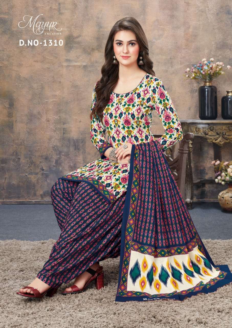 IKKAT VOL-13 BY MAYUR CREATION 1301 TO 1310 SERIES BEAUTIFUL STYLISH SUITS FANCY COLORFUL CASUAL WEAR & ETHNIC WEAR & READY TO WEAR COTTON PRINTED DRESSES AT WHOLESALE PRICE