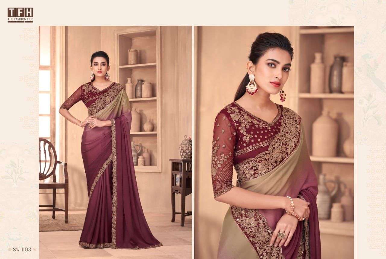 Sandalwood Vol-11 By Tfh 1101 To 1118 Series Indian Traditional Wear Collection Beautiful Stylish Fancy Colorful Party Wear & Occasional Wear Silk Sarees At Wholesale Price