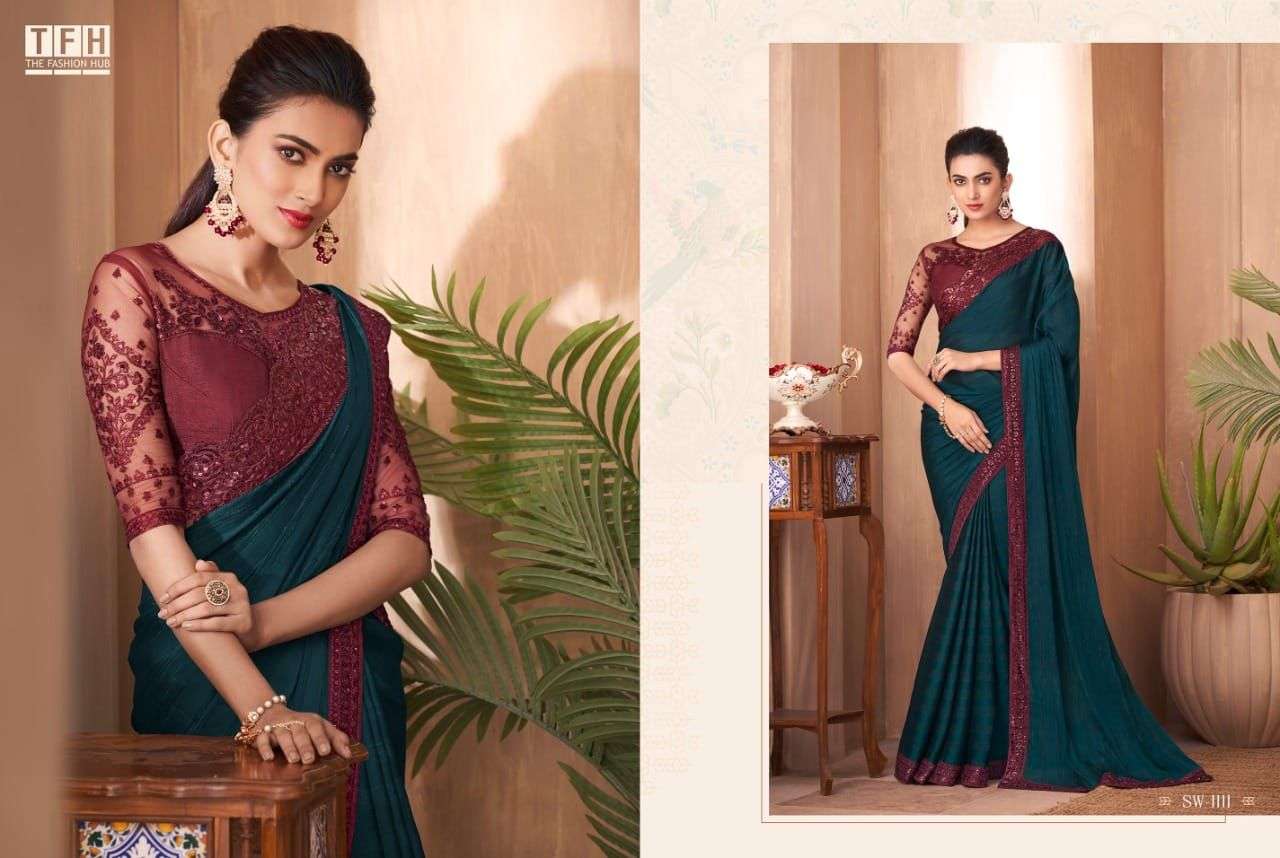 Sandalwood Vol-11 By Tfh 1101 To 1118 Series Indian Traditional Wear Collection Beautiful Stylish Fancy Colorful Party Wear & Occasional Wear Silk Sarees At Wholesale Price