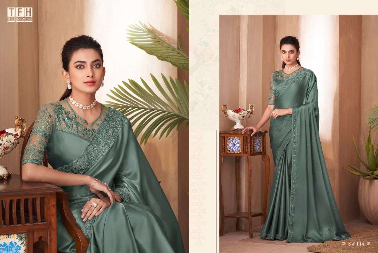 Sandalwood Vol-11 By Tfh 1101 To 1118 Series Indian Traditional Wear Collection Beautiful Stylish Fancy Colorful Party Wear & Occasional Wear Silk Sarees At Wholesale Price