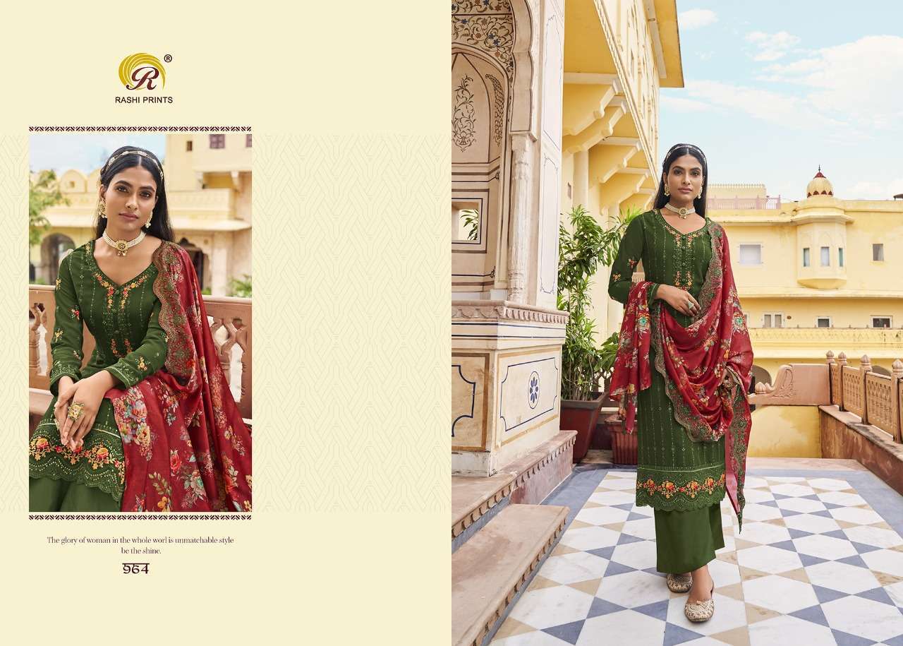 RANG RASIYA VOL-6 BY RASHI PRINT 961 TO 966 SERIES DESIGNER SUITS COLLECTION BEAUTIFUL STYLISH COLORFUL FANCY PARTY WEAR & OCCASIONAL WEAR GEORGETTE DRESSES AT WHOLESALE PRICE