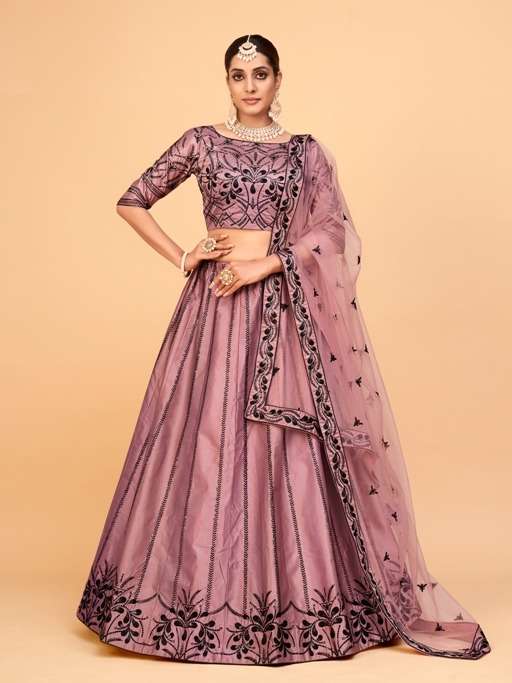 AAHVAN VOL-1 BY AAHVAN 1001 TO 1004 SERIES INDIAN TRADITIONAL BEAUTIFUL STYLISH DESIGNER BANARASI SILK JACQUARD EMBROIDERED PARTY WEAR SILK LEHENGAS AT WHOLESALE PRICE
