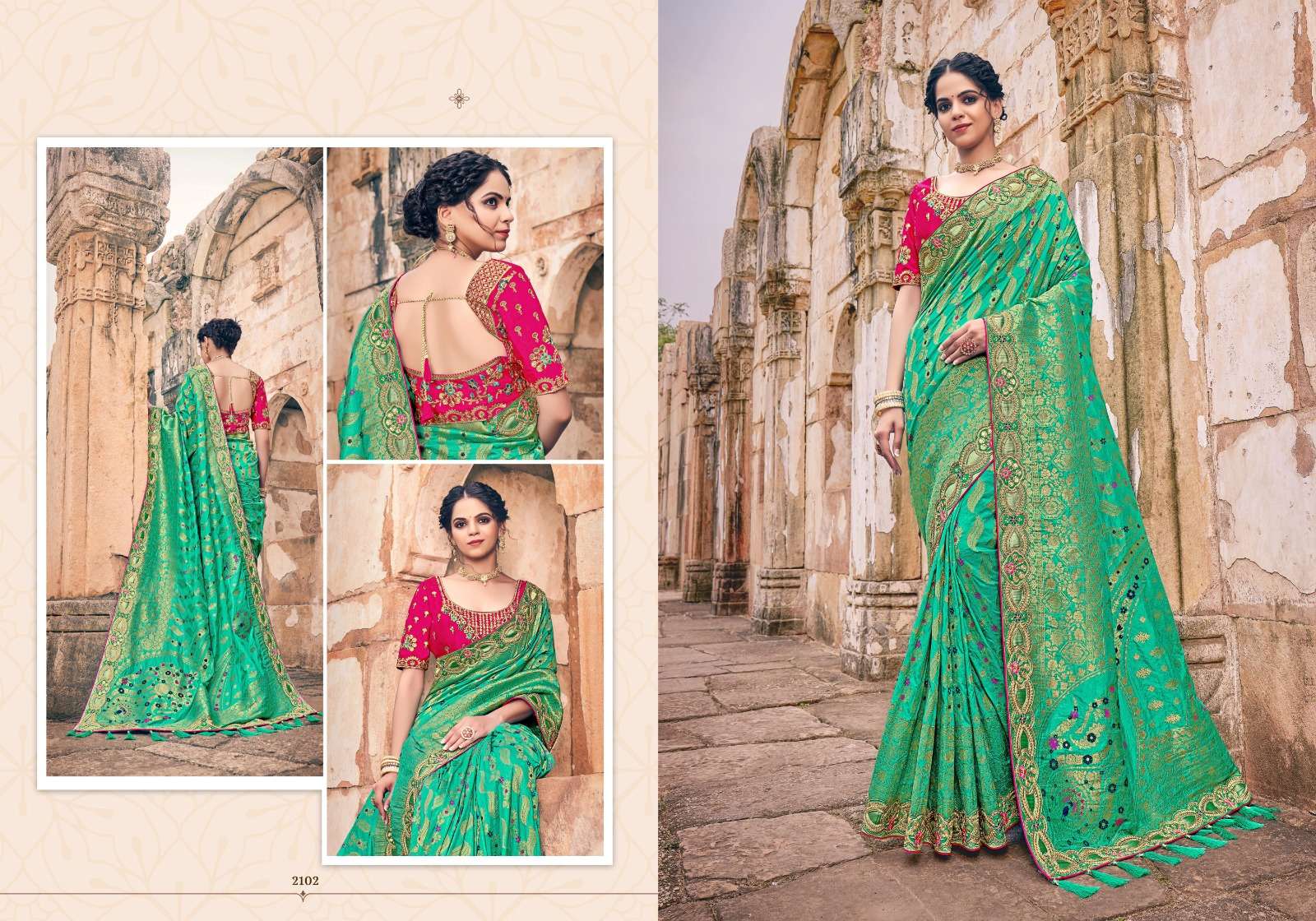 PRERANA 2101 SERIES BY PRERANA 2101 TO 2109 SERIES INDIAN TRADITIONAL WEAR COLLECTION BEAUTIFUL STYLISH FANCY COLORFUL PARTY WEAR & OCCASIONAL WEAR SILK SAREES AT WHOLESALE PRICE