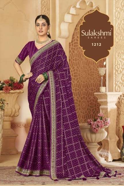 SULAKSHMI 1212 COLOURS BY SULAKSHMI 1212 TO 1212-D SERIES INDIAN TRADITIONAL WEAR COLLECTION BEAUTIFUL STYLISH FANCY COLORFUL PARTY WEAR & OCCASIONAL WEAR FANCY SAREES AT WHOLESALE PRICE