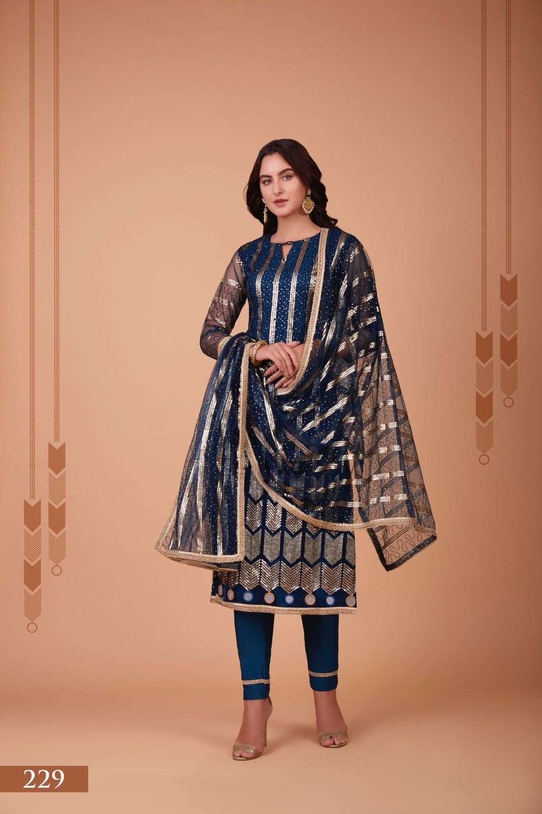 Zehra Vol-3 By Narayani Fashion Hub 229 To 232 Series Beautiful Suits Colorful Stylish Fancy Casual Wear & Ethnic Wear Mono Net Dresses At Wholesale Price