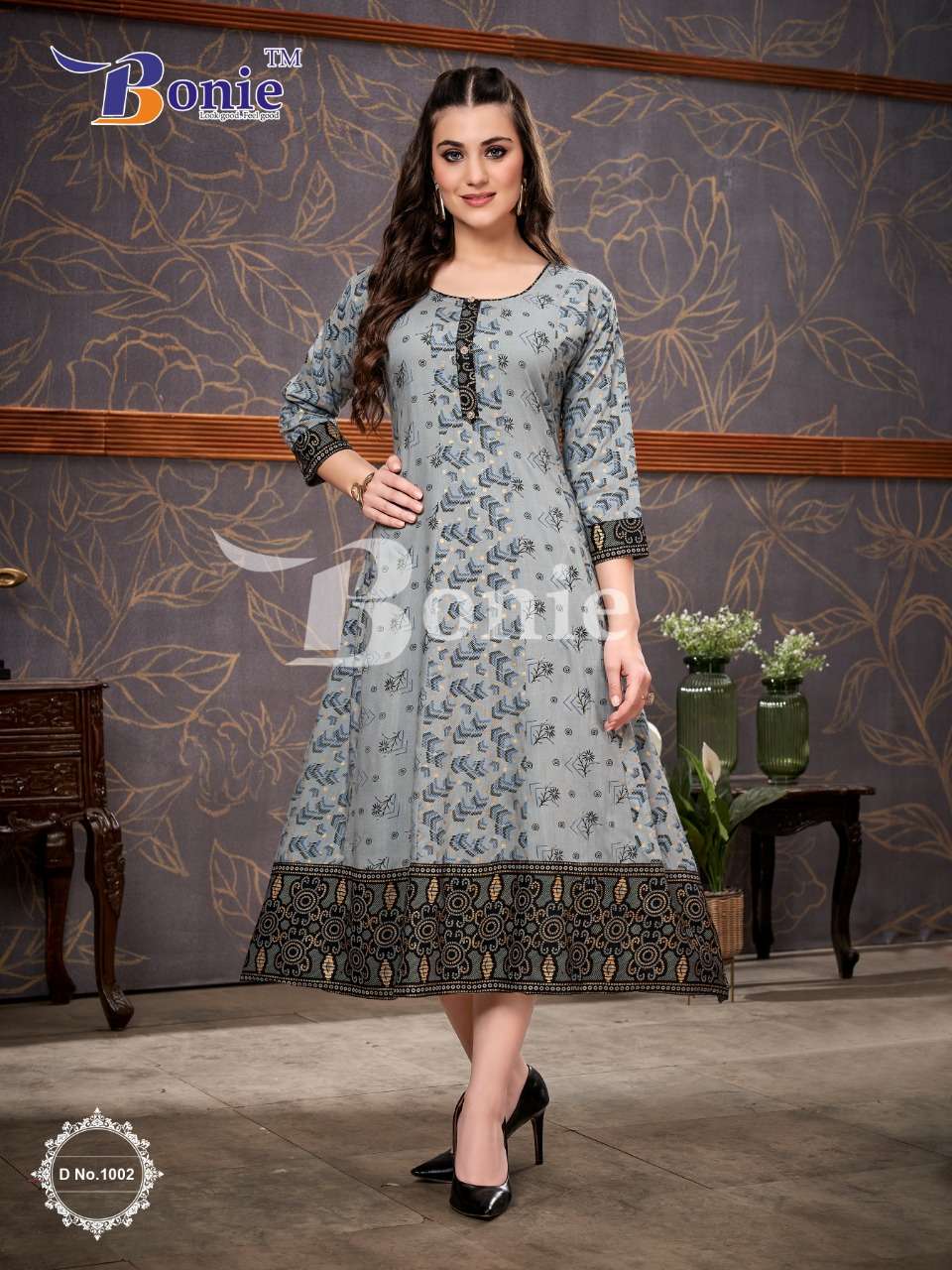 SUHANA BY BONIE 1001 TO 1006 SERIES DESIGNER STYLISH FANCY COLORFUL BEAUTIFUL PARTY WEAR & ETHNIC WEAR COLLECTION RAYON KURTIS AT WHOLESALE PRICE