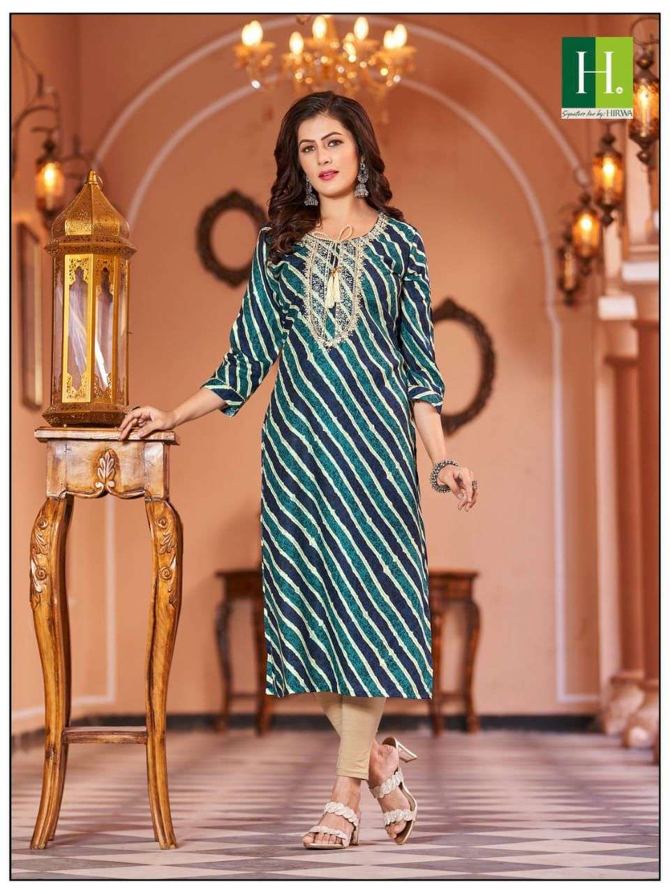 Leheriya By Hirwa 1001 To 1008 Series Designer Stylish Fancy Colorful Beautiful Party Wear & Ethnic Wear Collection Rayon Foil Kurtis At Wholesale Price