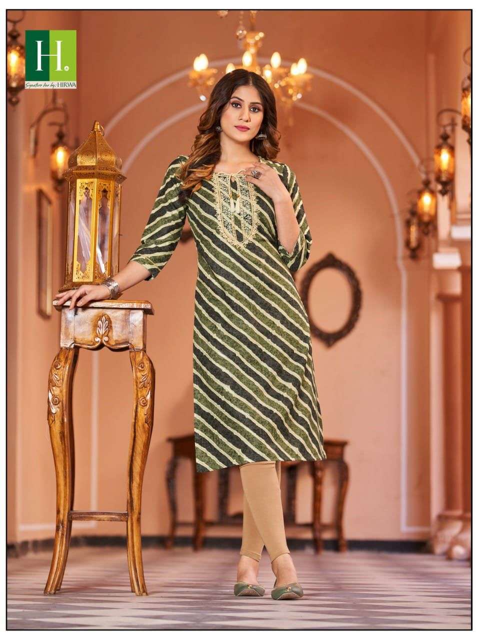 Leheriya By Hirwa 1001 To 1008 Series Designer Stylish Fancy Colorful Beautiful Party Wear & Ethnic Wear Collection Rayon Foil Kurtis At Wholesale Price