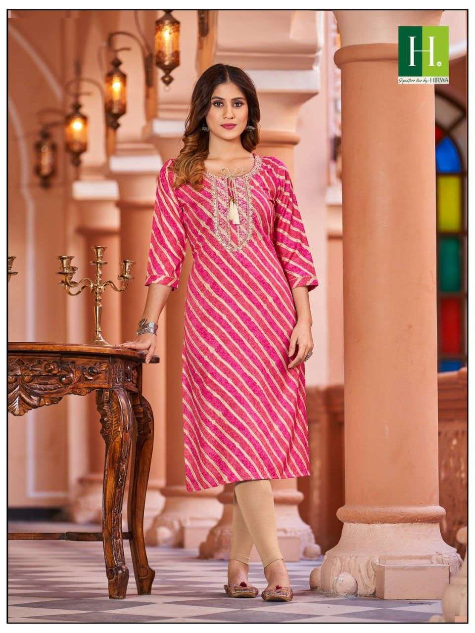 Leheriya By Hirwa 1001 To 1008 Series Designer Stylish Fancy Colorful Beautiful Party Wear & Ethnic Wear Collection Rayon Foil Kurtis At Wholesale Price