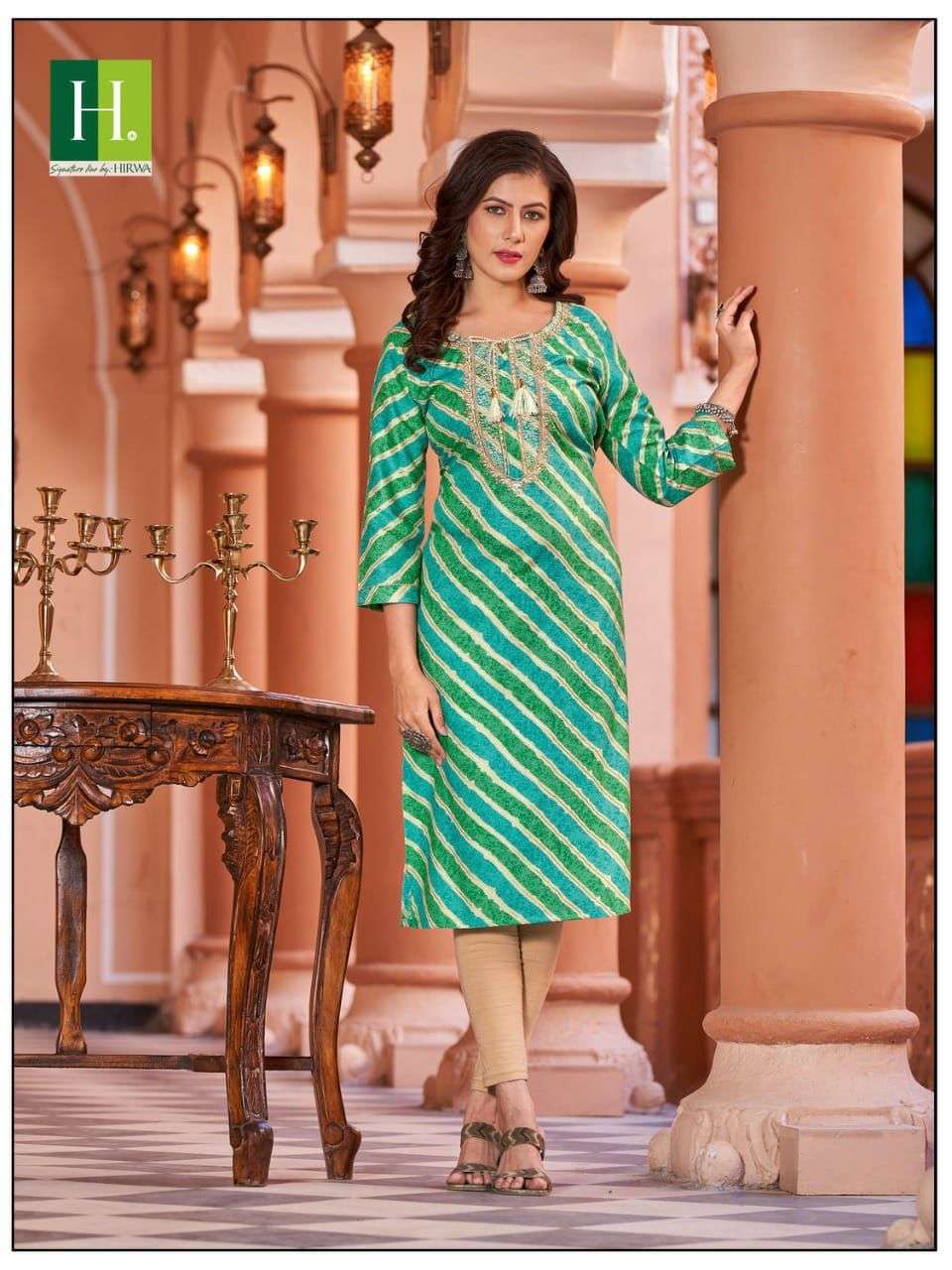 Leheriya By Hirwa 1001 To 1008 Series Designer Stylish Fancy Colorful Beautiful Party Wear & Ethnic Wear Collection Rayon Foil Kurtis At Wholesale Price