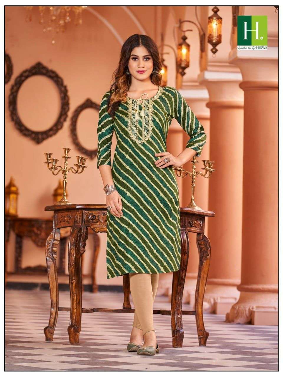 Leheriya By Hirwa 1001 To 1008 Series Designer Stylish Fancy Colorful Beautiful Party Wear & Ethnic Wear Collection Rayon Foil Kurtis At Wholesale Price