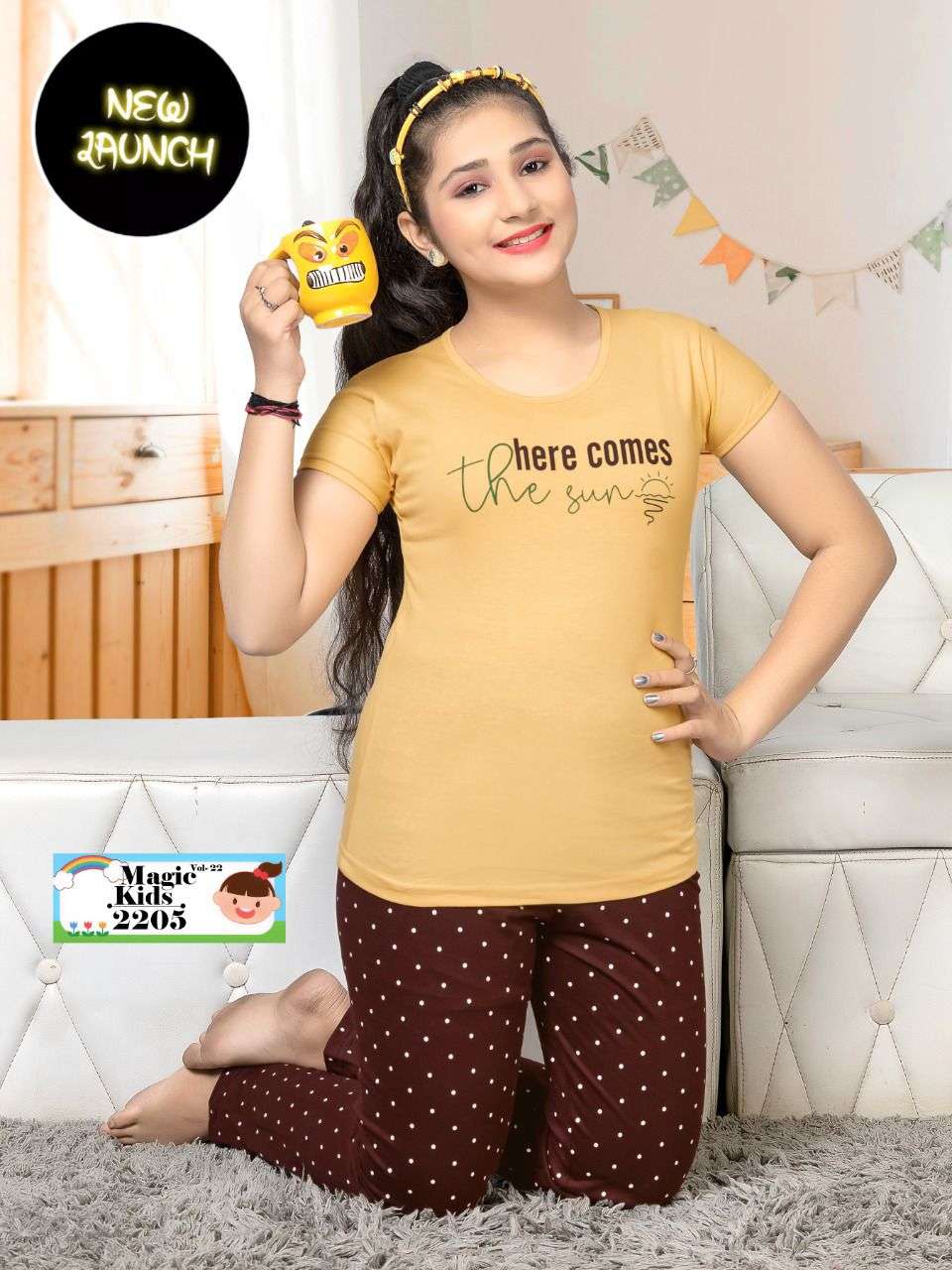 CAPRI VOL-22 BY FASHION TALK 2201 TO 2206 SERIES BEAUTIFUL STYLISH FANCY COLORFUL CASUAL WEAR & ETHNIC WEAR HOSIERY COTTON NIGHT SUITS AT WHOLESALE PRICE