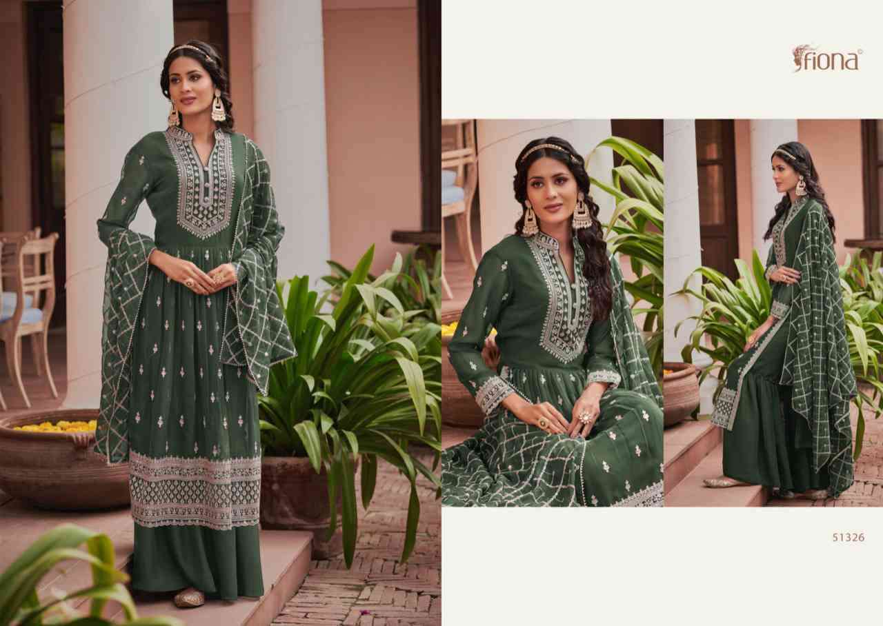 Naariti By Fiona 51321 To 51326 Series Beautiful Sharara Suits Colorful Stylish Fancy Casual Wear & Ethnic Wear Premium Georgette Dresses At Wholesale Price