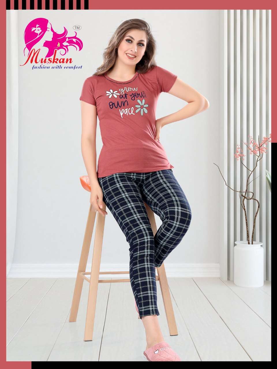 SAHELI VOL-970 BY MUSKAN 01 TO 06 SERIES BEAUTIFUL STYLISH FANCY COLORFUL CASUAL WEAR & ETHNIC WEAR HOSIERY COTTON NIGHT SUITS AT WHOLESALE PRICE