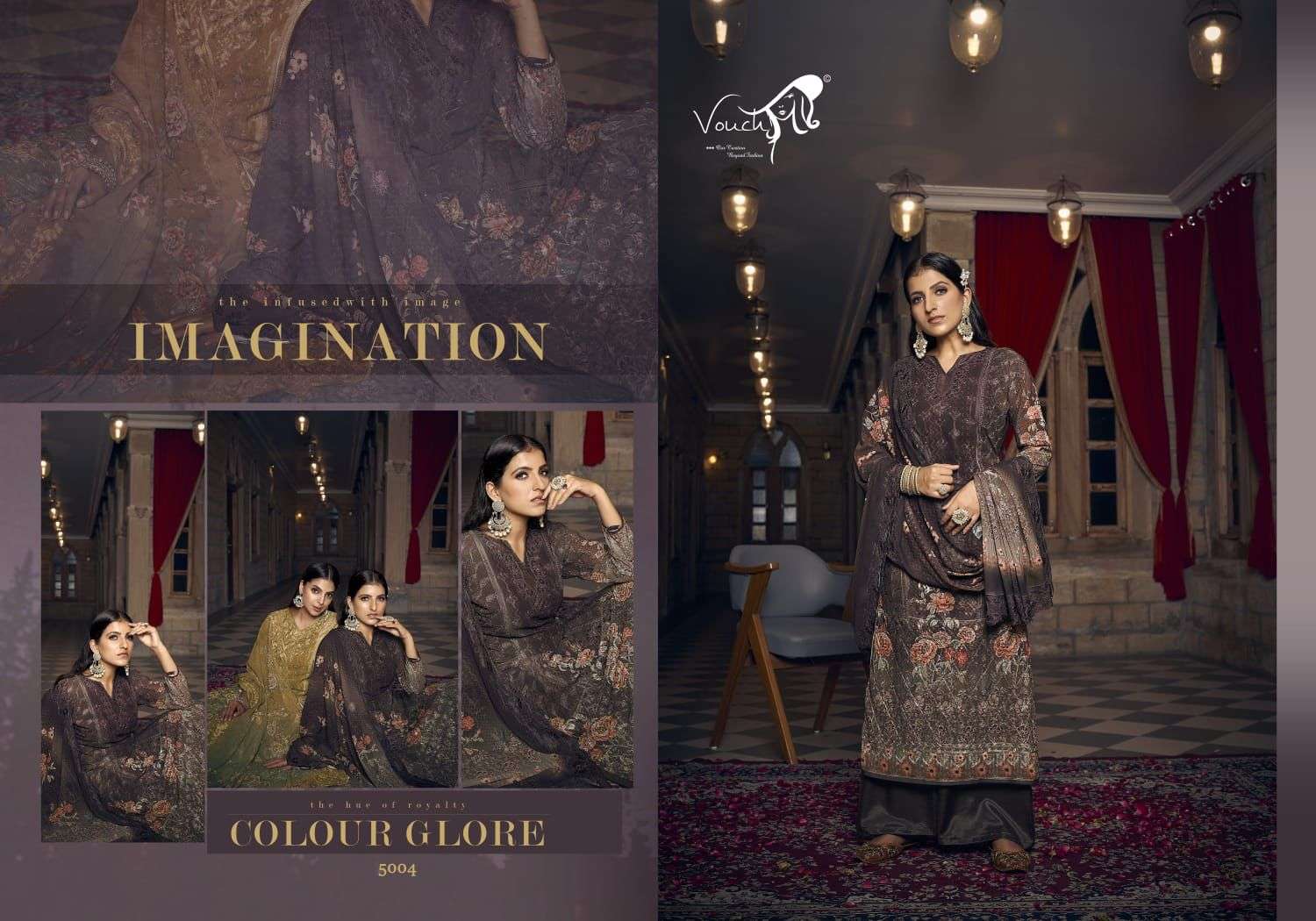 Gulistan By Vouche 5001 To 5006 Series Beautiful Suits Colorful Stylish Fancy Casual Wear Heavy Georgette Digital Print Dresses At Wholesale Price