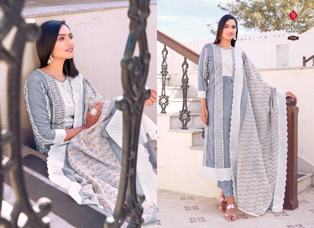 FALAK VOL 4 BY TANISHK FASHION 5301 TO 5308 SERIES DESIGNER STYLISH FANCY COLORFUL BEAUTIFUL PARTY WEAR & PURE COTTON PRINT KURTIS AT WHOLESALE PRICE