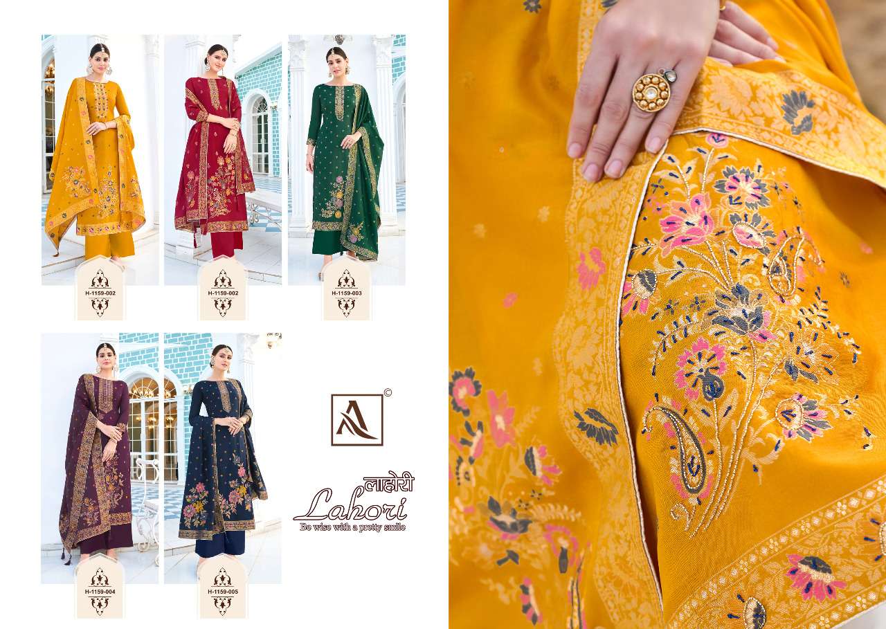Lahori By Alok Suits 1159-001 To 1159-005 Series Designer Stylish Fancy Colorful Beautiful Party Wear & Ethnic Wear Collection Pure Viscose Jacquard Dresses At Wholesale Price