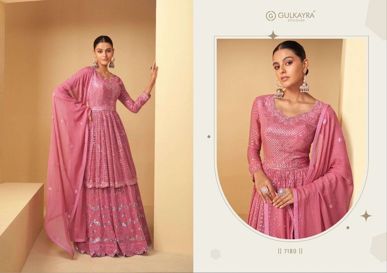 Imlie By Gulkayra Designer 7180 To 7183 Series Designer Sharara Suits Beautiful Fancy Colorful Stylish Party Wear & Occasional Wear Georgette Dresses At Wholesale Price
