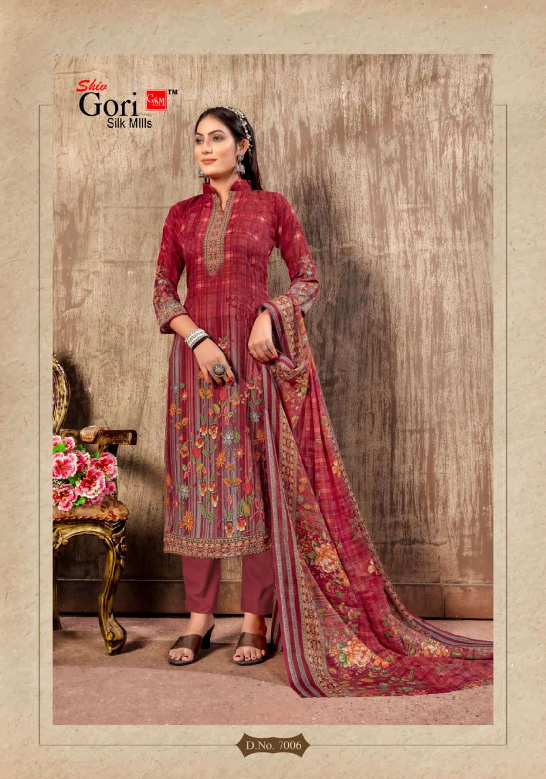SON PARI VOL-7 BY SHIV GORI SILK MILLS 7001 TO 7010 SERIES BEAUTIFUL SUITS COLORFUL STYLISH FANCY CASUAL WEAR & ETHNIC WEAR RAYON PRINT DRESSES AT WHOLESALE PRICE