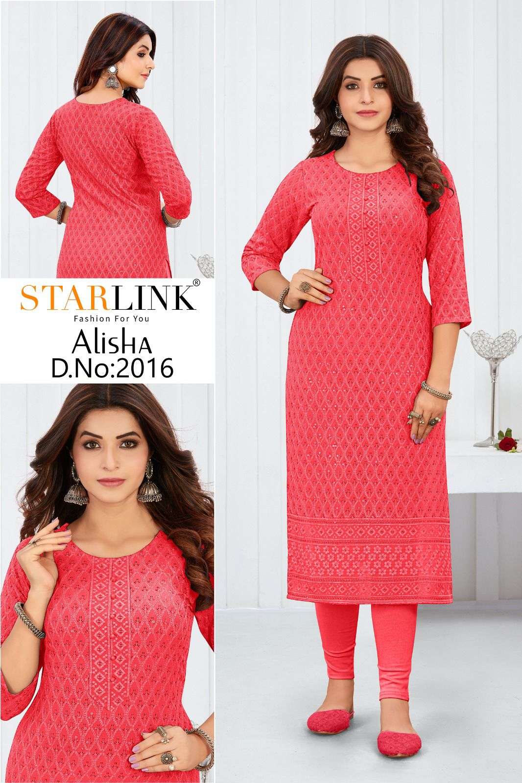 STARLINK BY ALISHA PRINT 2001 TO 2016 SERIES FESTIVE SUITS BEAUTIFUL FANCY COLORFUL STYLISH PARTY WEAR & OCCASIONAL WEAR RAYON WITH SHIFFLI WORK DRESSES AT WHOLESALE PRICE