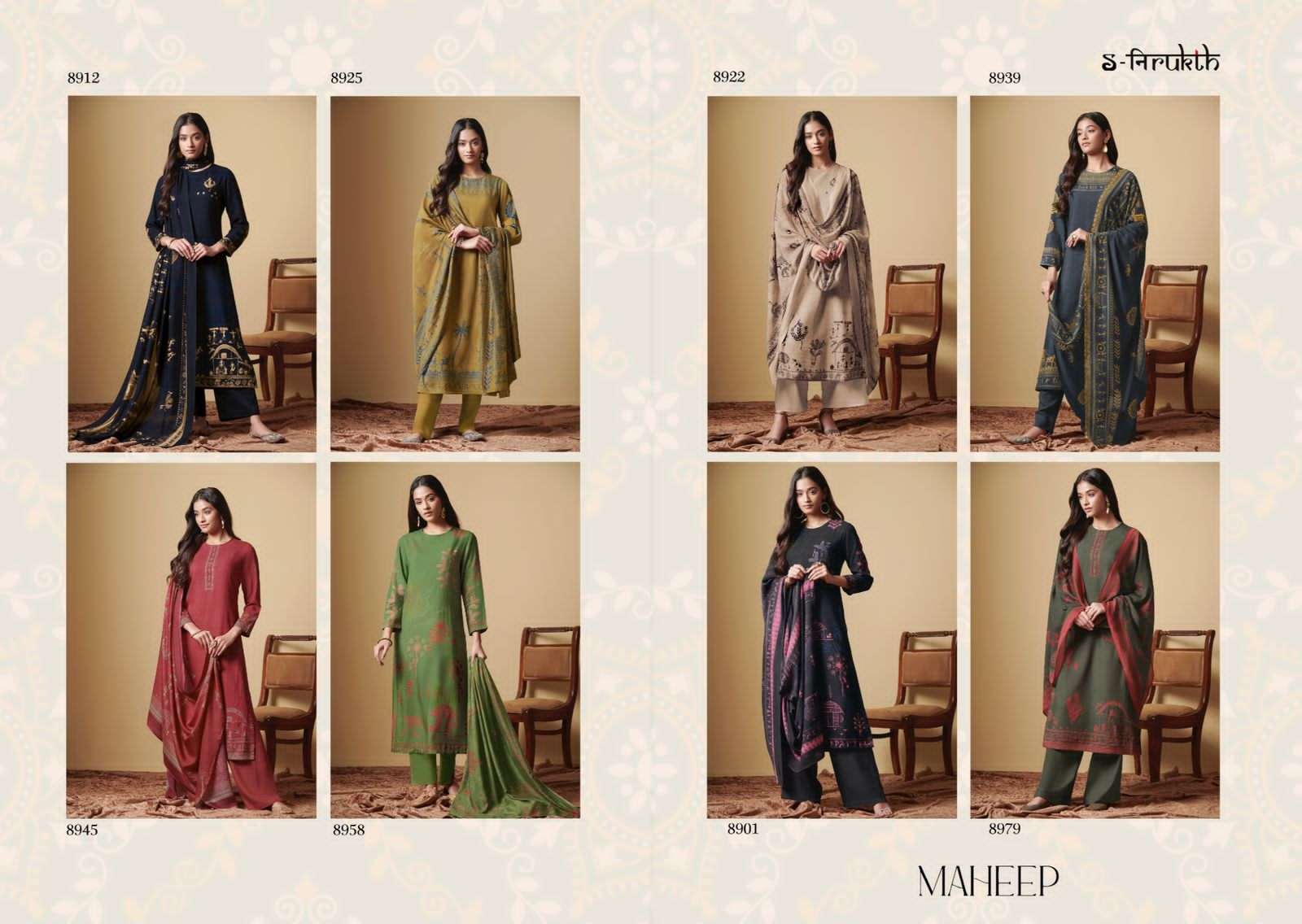 MAHEEP BY S-NIRUKTH BEAUTIFUL SUITS COLORFUL STYLISH FANCY CASUAL WEAR & ETHNIC WEAR SATIN DRESSES AT WHOLESALE PRICE