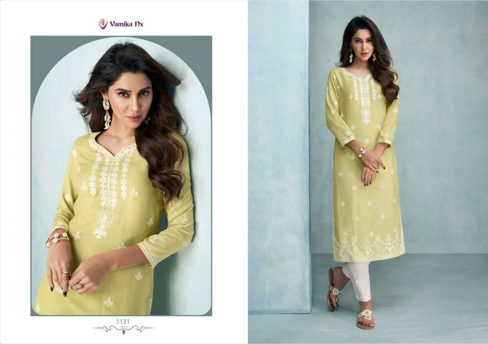 Rooh Vol-6 By Vamika 1130 To 1135 Series Designer Stylish Fancy Colorful Beautiful Party Wear & Ethnic Wear Collection Rayon Viscose Kurtis With Bottom At Wholesale Price