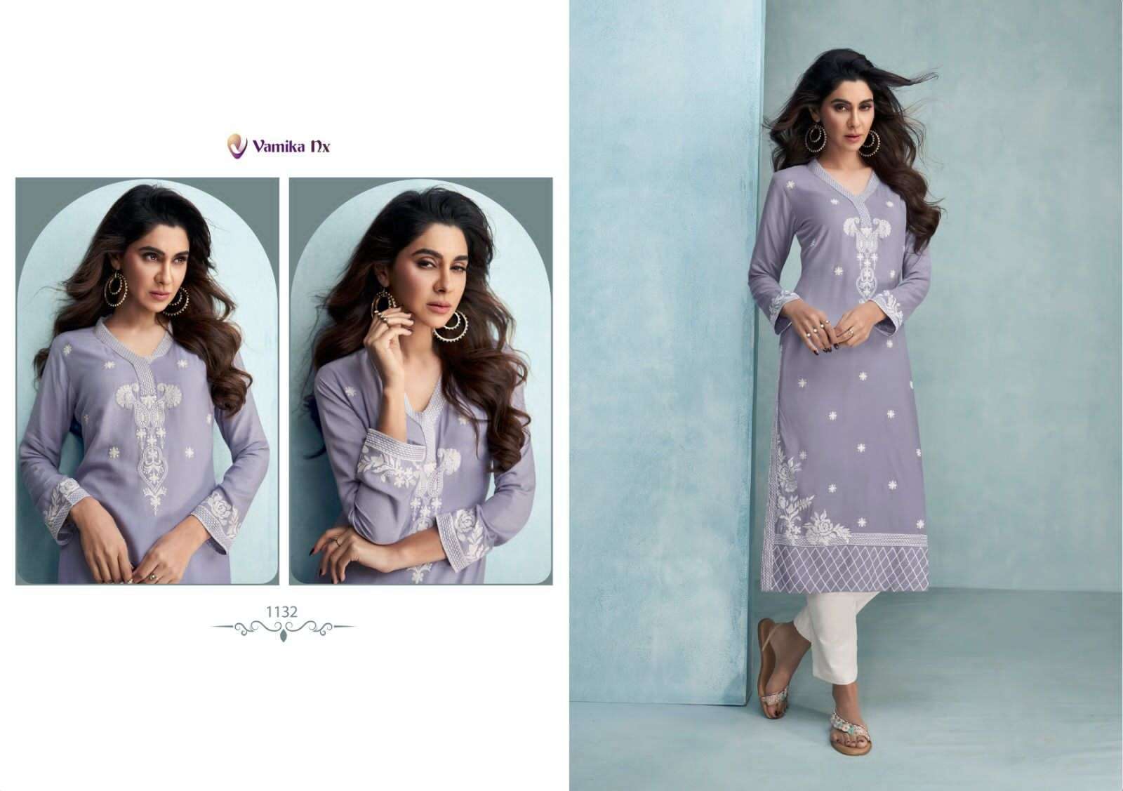 Rooh Vol-6 By Vamika 1130 To 1135 Series Designer Stylish Fancy Colorful Beautiful Party Wear & Ethnic Wear Collection Rayon Viscose Kurtis With Bottom At Wholesale Price