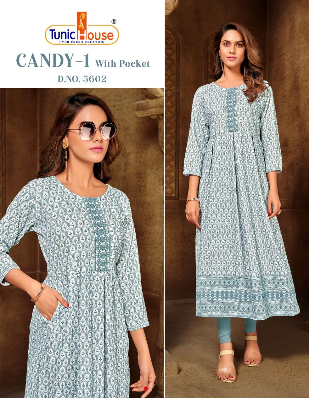 CANDY VOL-1 BY TUNIC HOUSE 5601 TO 5607 SERIES DESIGNER STYLISH FANCY COLORFUL BEAUTIFUL PARTY WEAR & ETHNIC WEAR COLLECTION VISCOSE RAYON KURTIS AT WHOLESALE PRICE