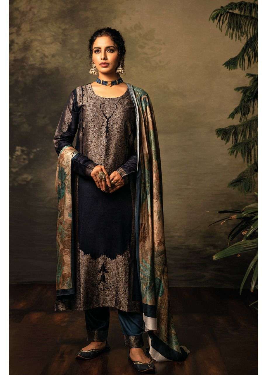 AAMOD BY OM TEX 251 TO 256 SERIES BEAUTIFUL SUITS COLORFUL STYLISH FANCY CASUAL WEAR & ETHNIC WEAR MUSLIN JACQUARD DRESSES AT WHOLESALE PRICE