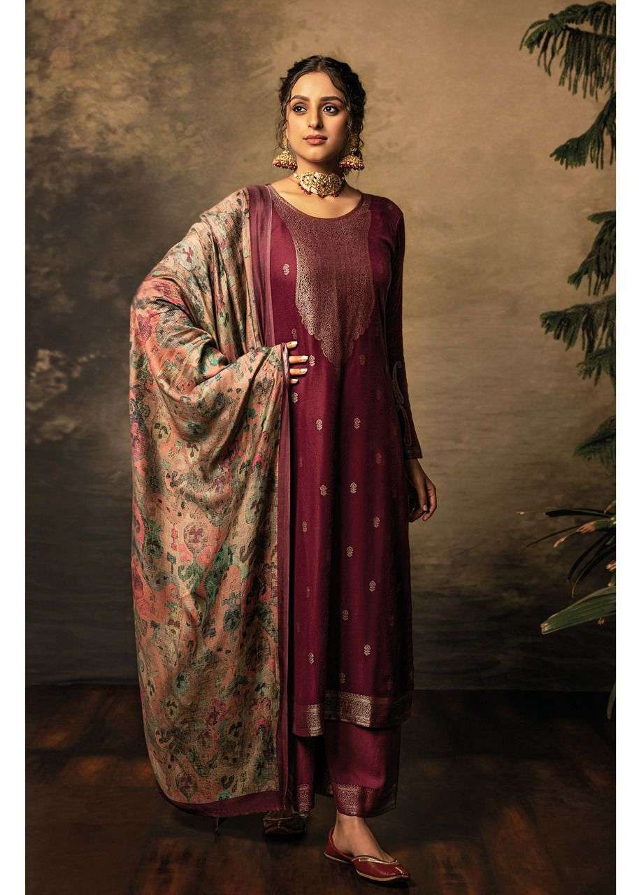 AAMOD BY OM TEX 251 TO 256 SERIES BEAUTIFUL SUITS COLORFUL STYLISH FANCY CASUAL WEAR & ETHNIC WEAR MUSLIN JACQUARD DRESSES AT WHOLESALE PRICE