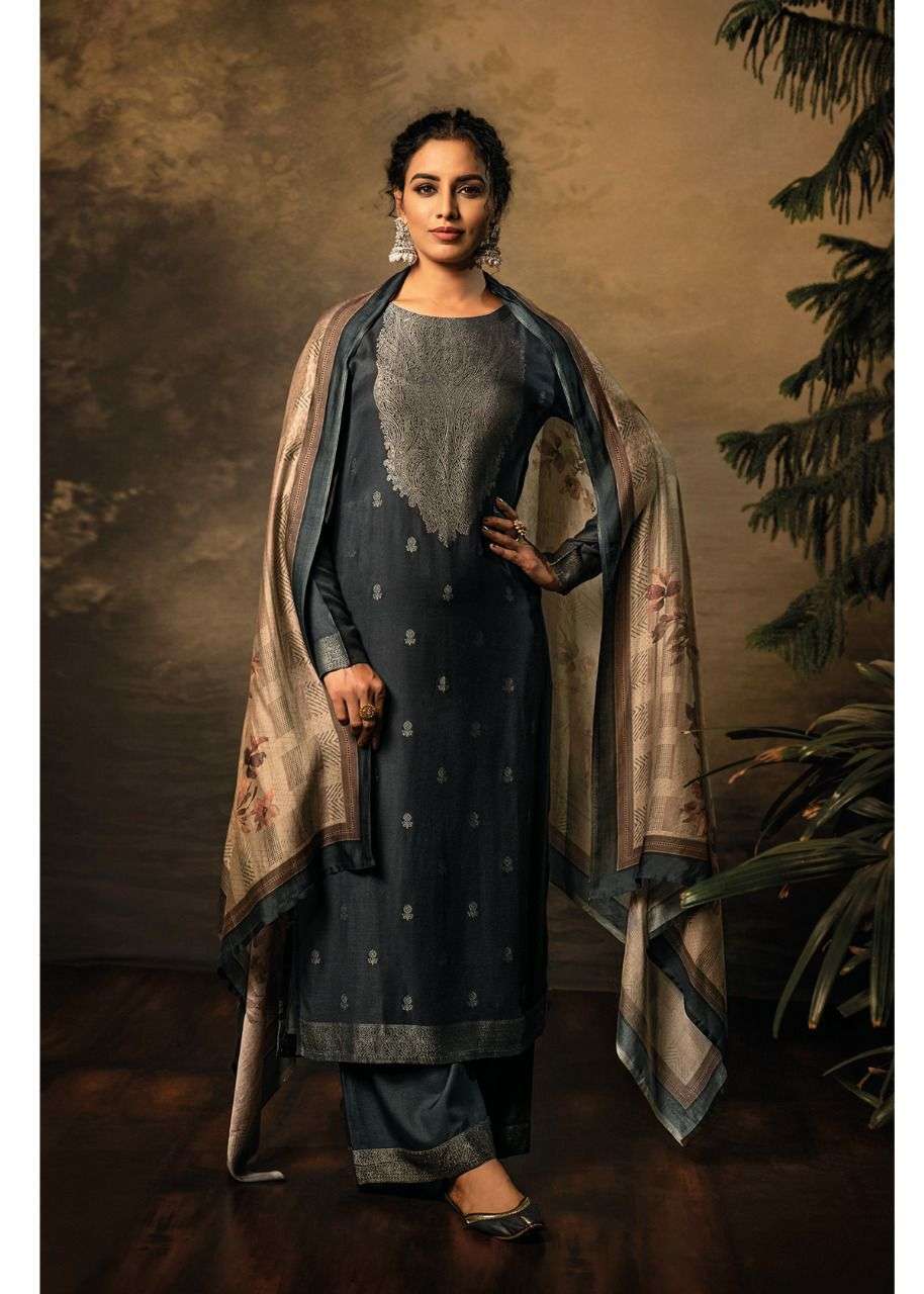 AAMOD BY OM TEX 251 TO 256 SERIES BEAUTIFUL SUITS COLORFUL STYLISH FANCY CASUAL WEAR & ETHNIC WEAR MUSLIN JACQUARD DRESSES AT WHOLESALE PRICE