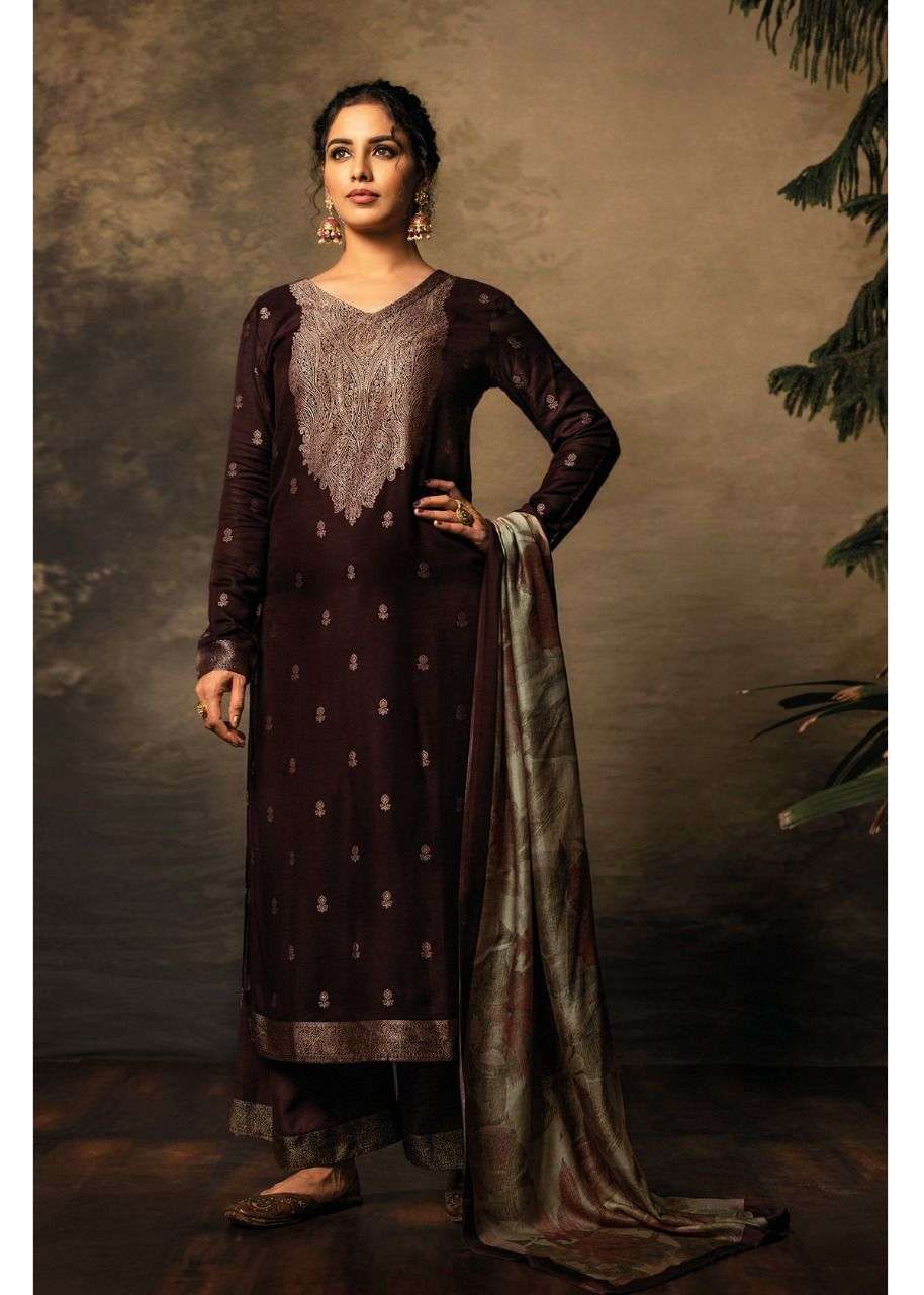 AAMOD BY OM TEX 251 TO 256 SERIES BEAUTIFUL SUITS COLORFUL STYLISH FANCY CASUAL WEAR & ETHNIC WEAR MUSLIN JACQUARD DRESSES AT WHOLESALE PRICE
