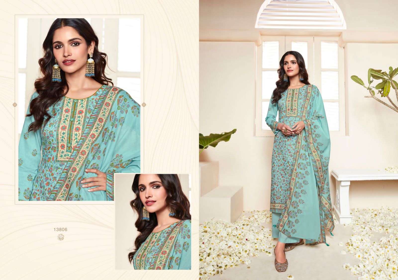 Panghat Vol-16 By Deepsy Suits 13801 To 13806 Series Beautiful Pakistani Suits Colorful Stylish Fancy Casual Wear & Ethnic Wear Pure Cotton Embroidered Dresses At Wholesale Price