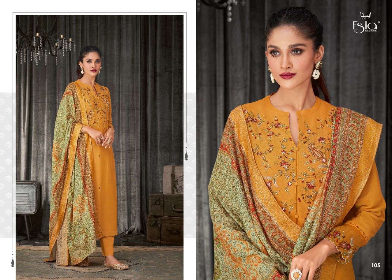AKIRAH BY ESTA DESIGNS 1001 TO 1007 SERIES SUITS BEAUTIFUL FANCY COLORFUL STYLISH PARTY WEAR & OCCASIONAL WEAR PURE MUSLIN SILK DRESSES AT WHOLESALE PRICE