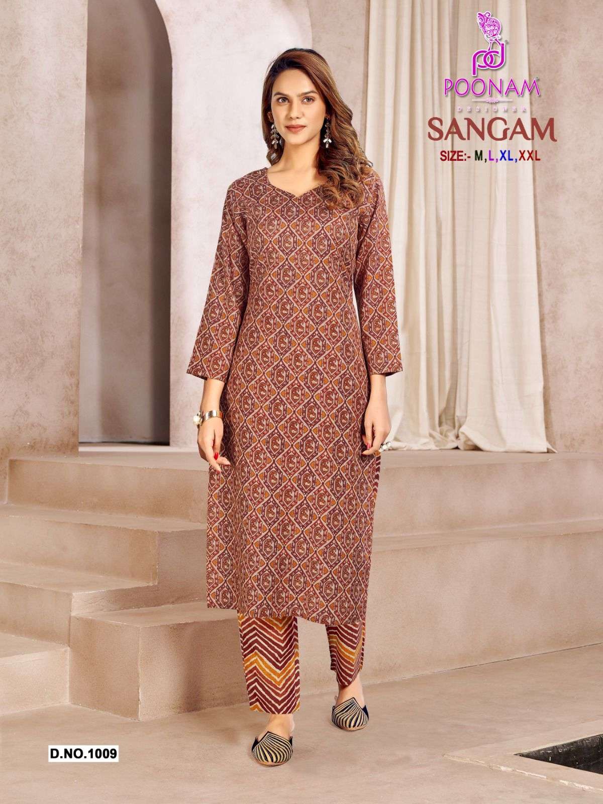 SANGAM BY SMIT CREATION SERIES 1001 TO 1009 STYLISH BEAUTIFUL COLOURFUL PRINTED & EMBROIDERED PARTY WEAR & OCCASIONAL WEAR ORIGNAL CAPSUAL PRINT DRESSES AT WHOLESALE PRICE