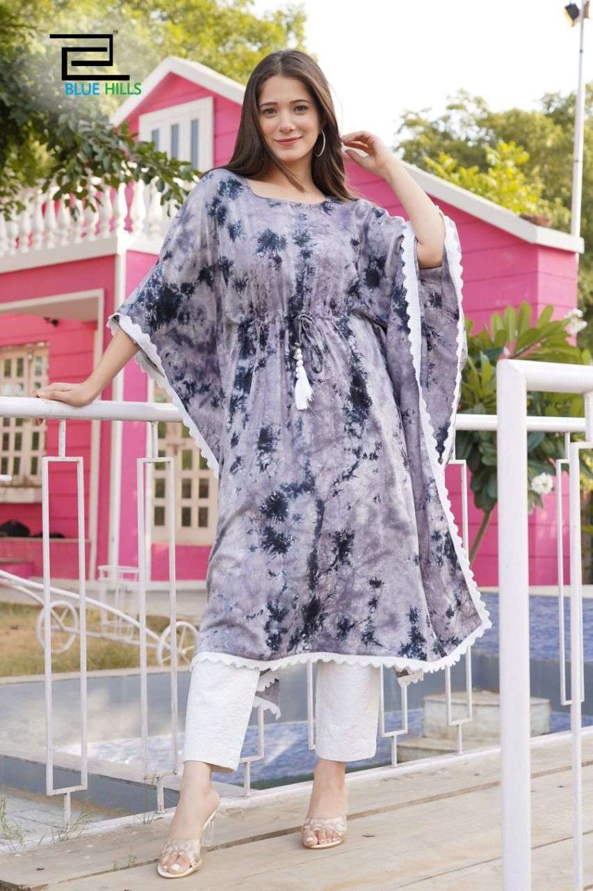 KAFTAN VOL-1 BY BLUE HILLS 01 TO 08 SERIES DESIGNER STYLISH FANCY COLORFUL BEAUTIFUL PARTY WEAR & ETHNIC WEAR COLLECTION HEAVY RAYON SLUB KAFTANS AT WHOLESALE PRICE