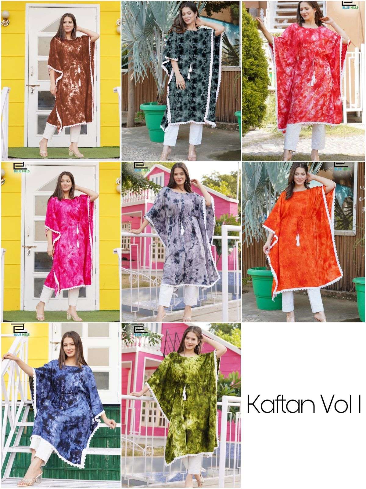 KAFTAN VOL-1 BY BLUE HILLS 01 TO 08 SERIES DESIGNER STYLISH FANCY COLORFUL BEAUTIFUL PARTY WEAR & ETHNIC WEAR COLLECTION HEAVY RAYON SLUB KAFTANS AT WHOLESALE PRICE