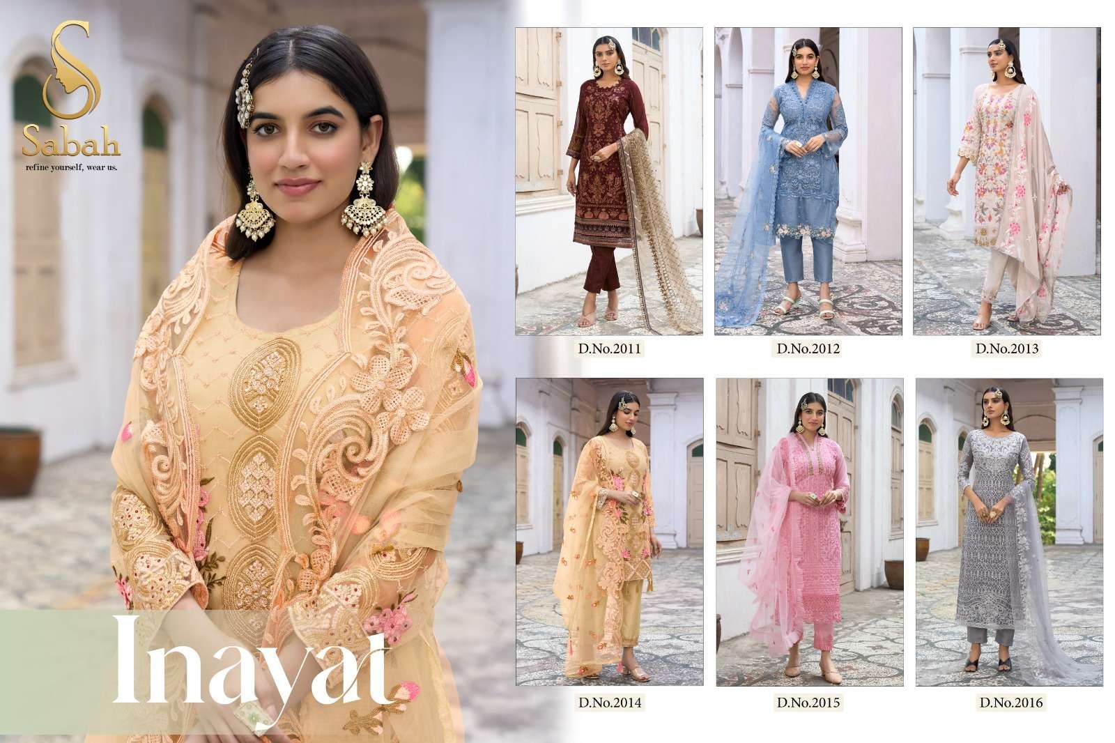 Inayat By Sabah 2011 To 2016 Series Designer Pakistani Suits Beautiful Fancy Colorful Stylish Party Wear & Occasional Wear Heavy Faux Georgette/Net Dresses At Wholesale Price