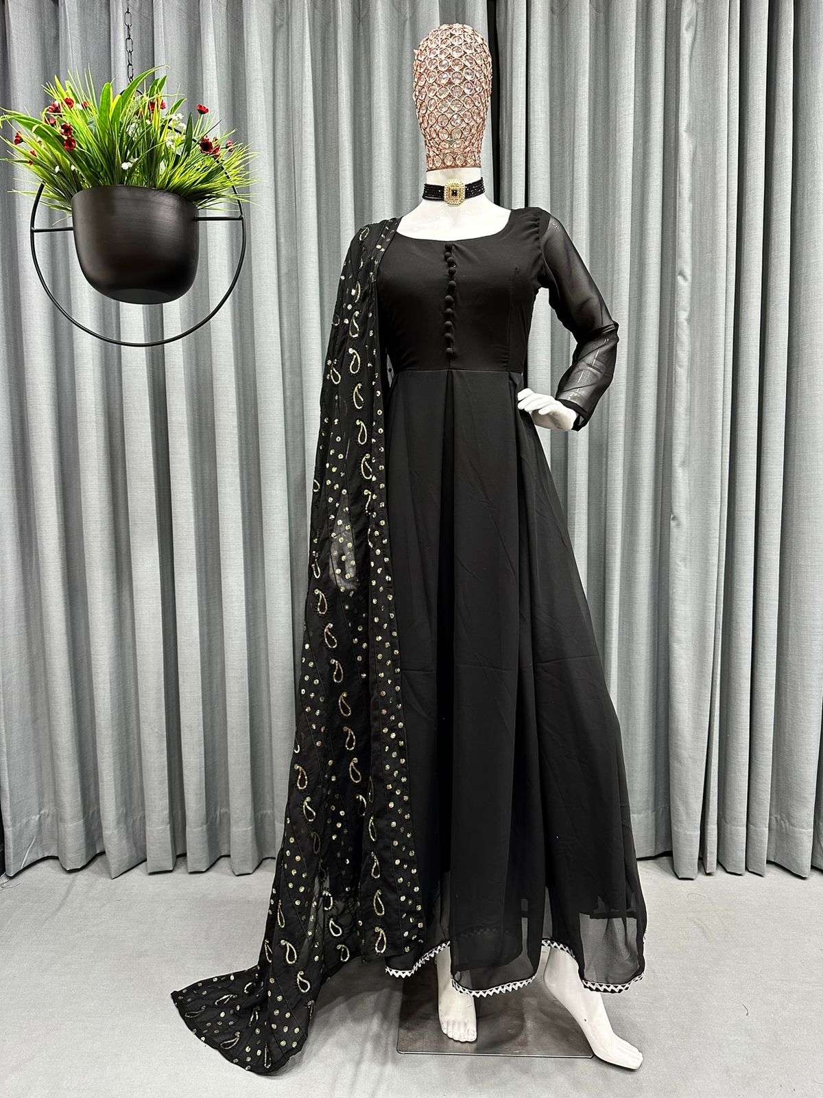 K-1233 By Fashid Wholesale Beautiful Stylish Fancy Colorful Casual Wear & Ethnic Wear Rayon Print Gowns With Dupatta At Wholesale Price