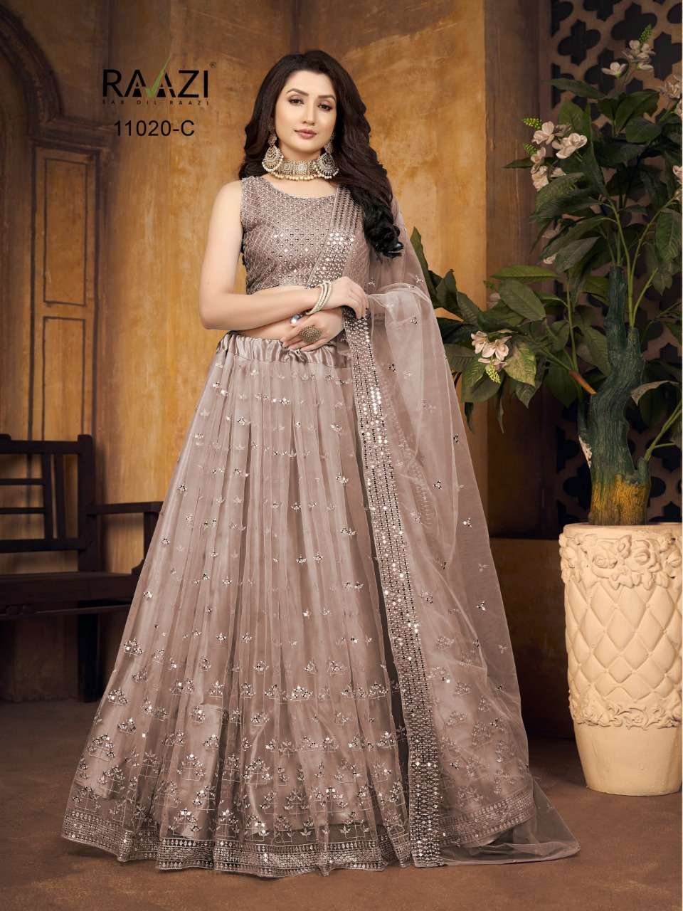 Mirror Magic 11020 Colours By Rama Fashion 11020-A To 11020-D Series Designer Beautiful Wedding Bridal Collection Occasional Wear & Party Wear Net Lehengas At Wholesale Price