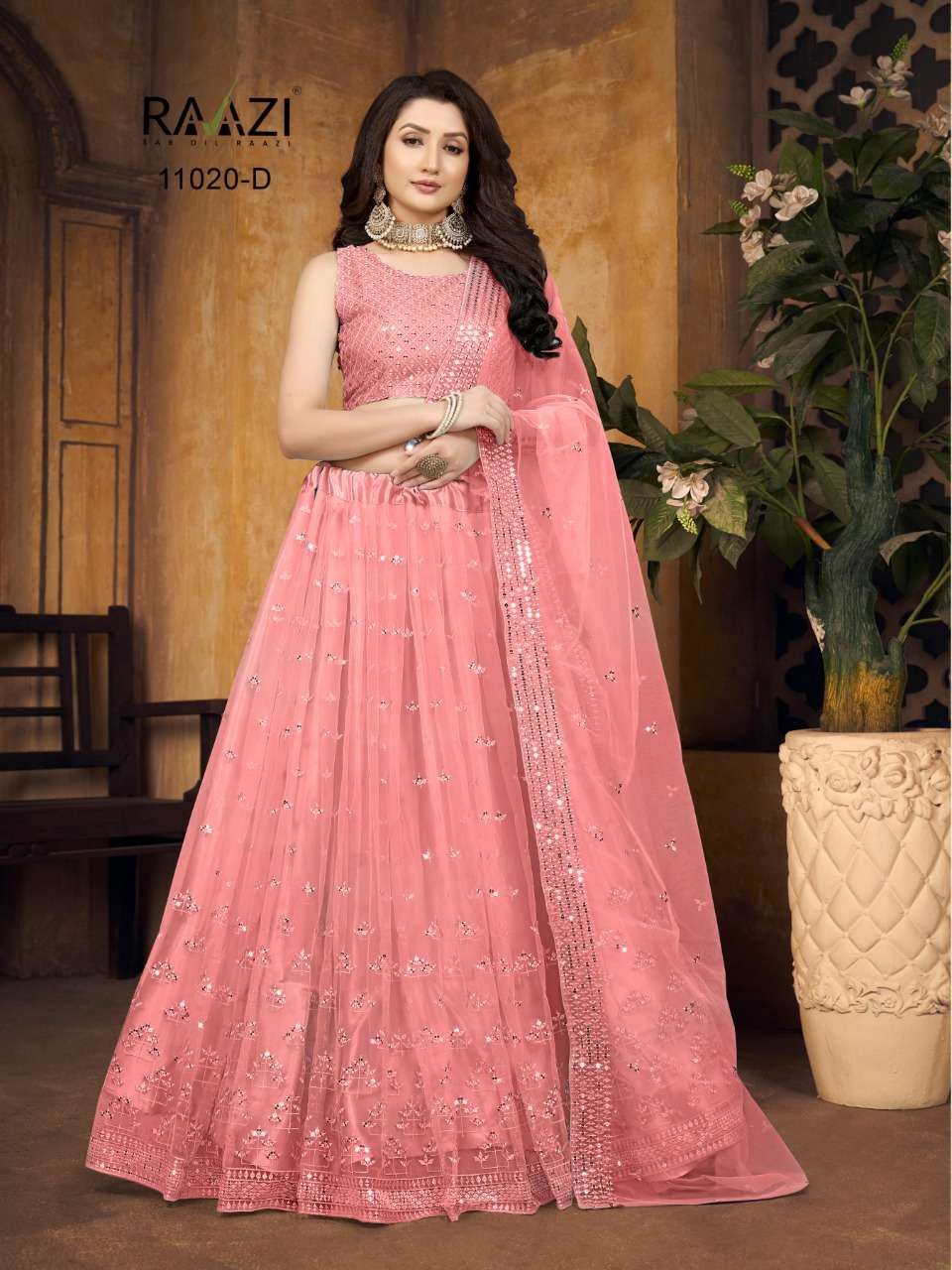 Mirror Magic 11020 Colours By Rama Fashion 11020-A To 11020-D Series Designer Beautiful Wedding Bridal Collection Occasional Wear & Party Wear Net Lehengas At Wholesale Price