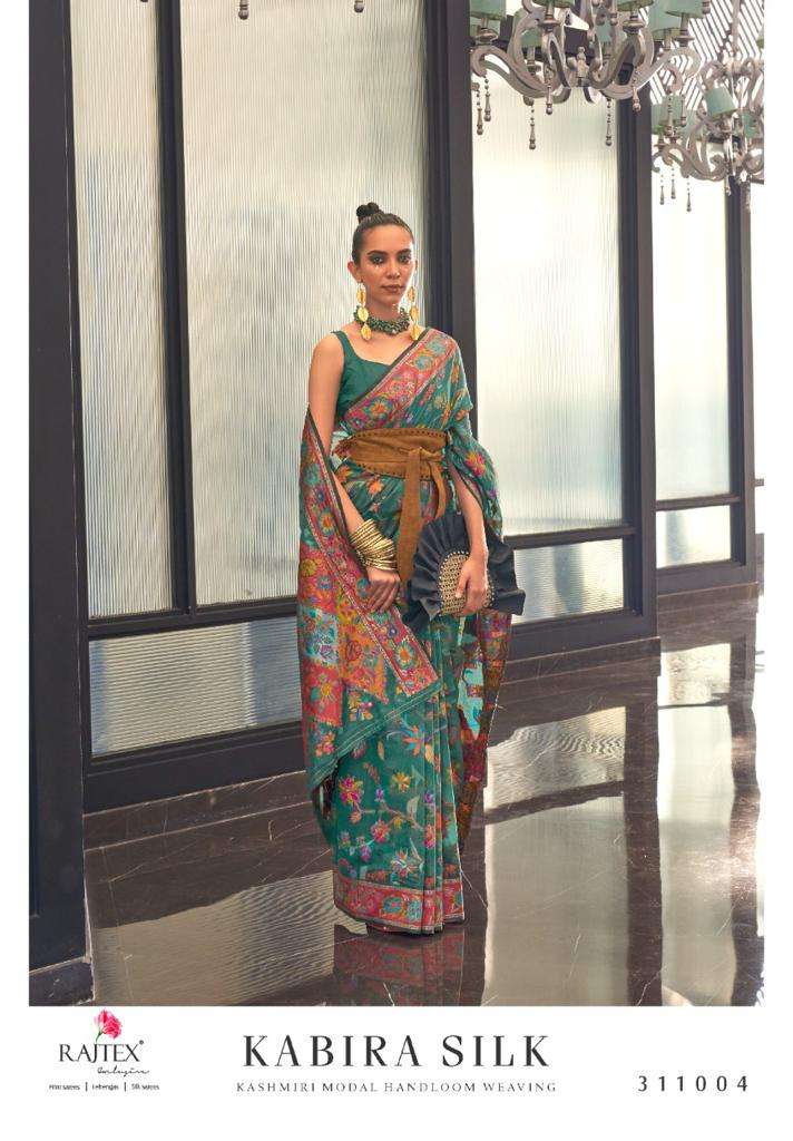 Kabira Silk By Raj Tex 311001 To 311009 Series Indian Traditional Wear Collection Beautiful Stylish Fancy Colorful Party Wear & Occasional Wear Silk Sarees At Wholesale Price