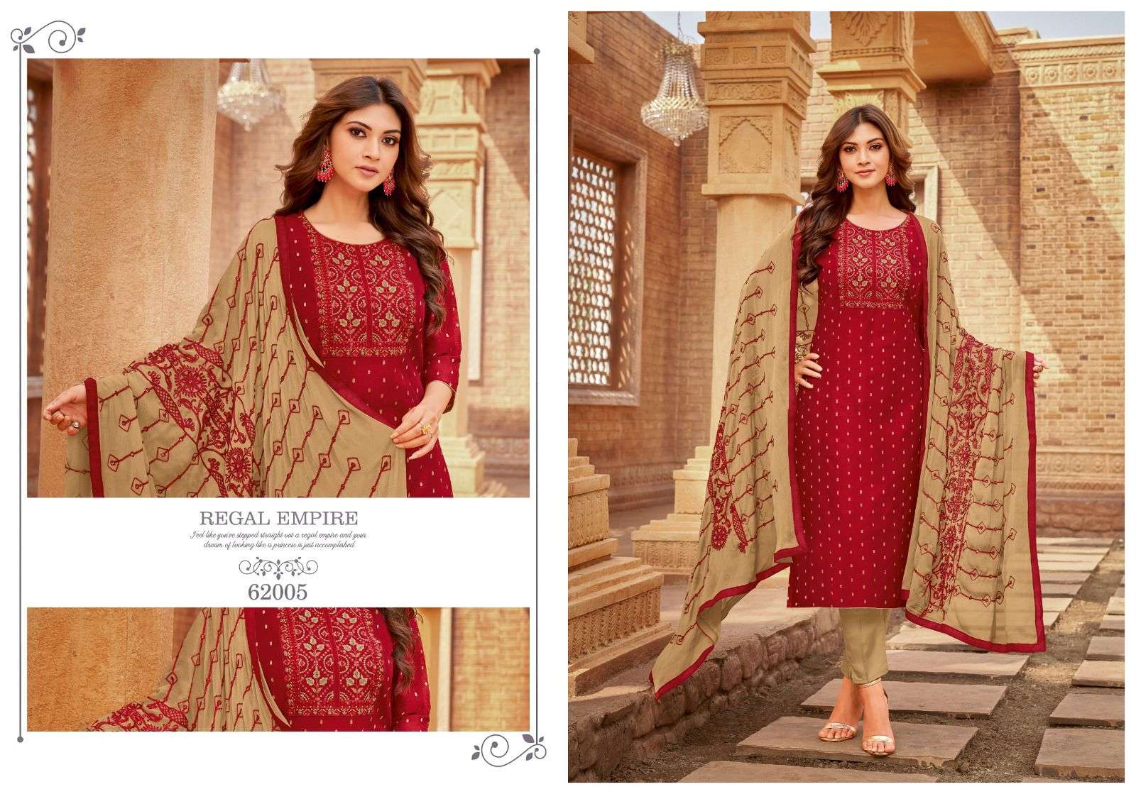 MAIRIN VOL-9 BY KAPIL TRENDZ 62001 TO 62010 SERIES BEAUTIFUL STYLISH SUITS FANCY COLORFUL CASUAL WEAR & ETHNIC WEAR & READY TO WEAR CHANDERI WITH WORK DRESSES AT WHOLESALE PRICE