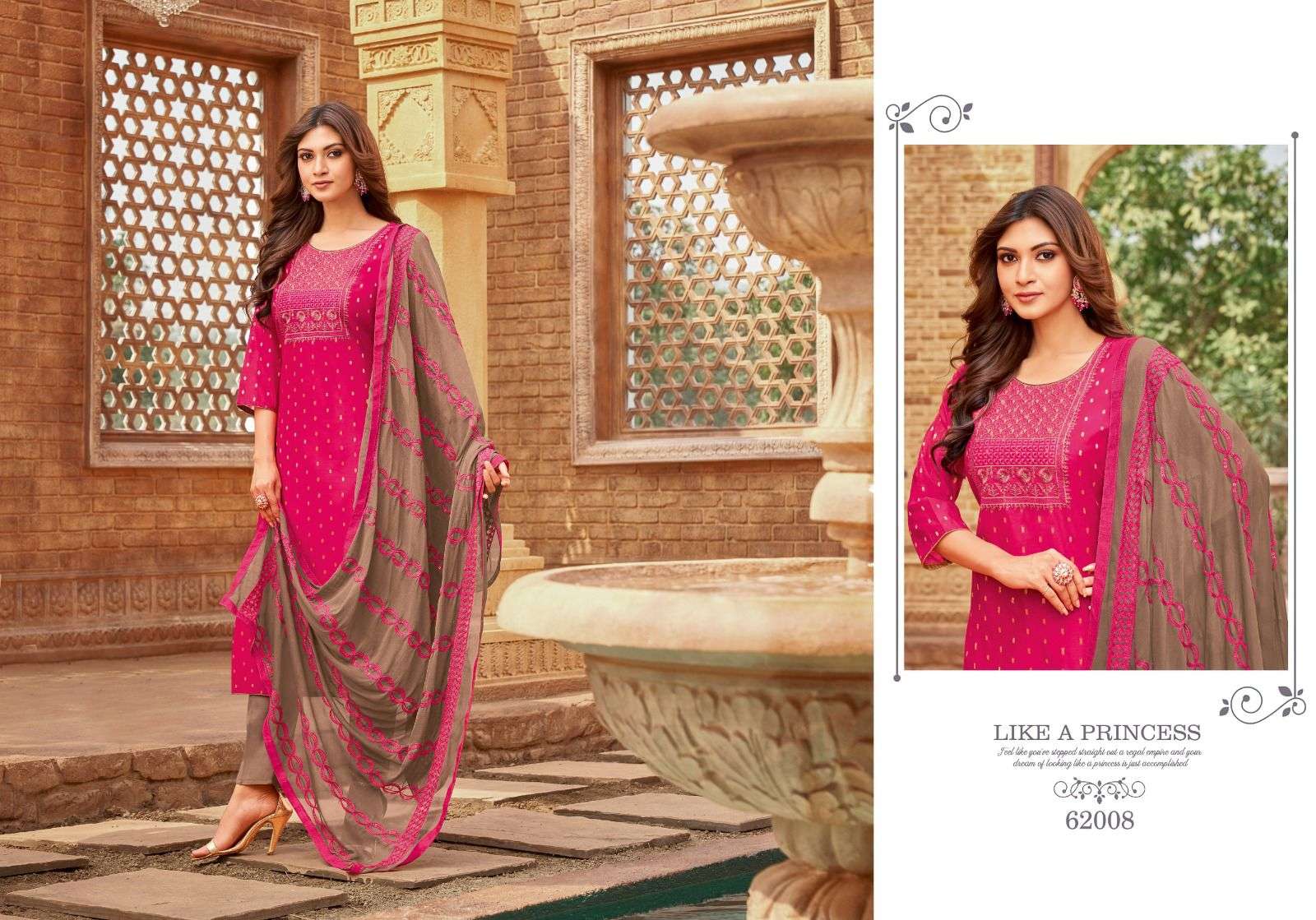 MAIRIN VOL-9 BY KAPIL TRENDZ 62001 TO 62010 SERIES BEAUTIFUL STYLISH SUITS FANCY COLORFUL CASUAL WEAR & ETHNIC WEAR & READY TO WEAR CHANDERI WITH WORK DRESSES AT WHOLESALE PRICE
